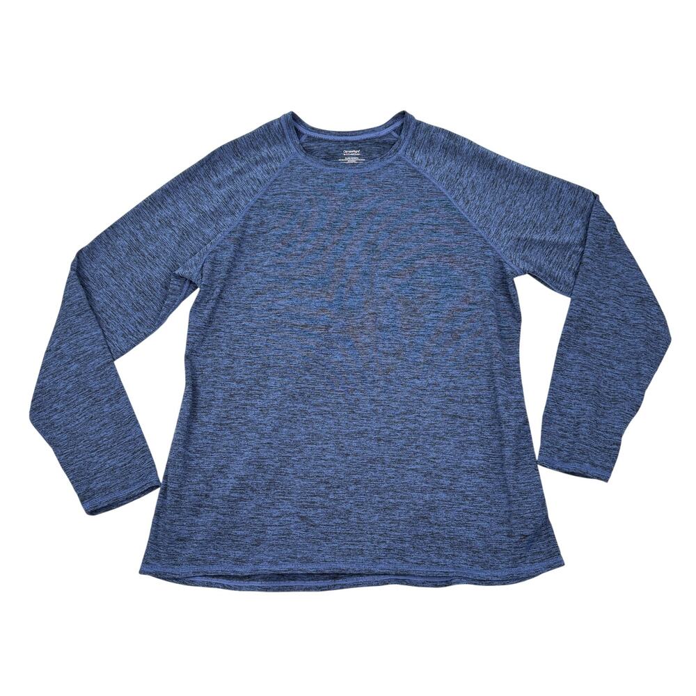 Cuddl Duds ClimateRight Thermal Top Blue Black Base Layer XL Stretch Warm